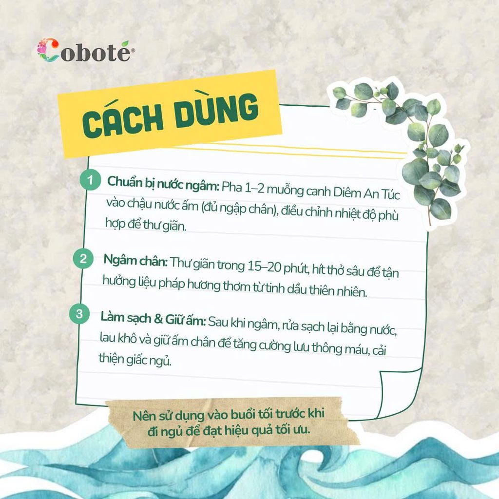 Diêm An Túc - Muối Biển Ngâm Chân Thư Giãn - Aromatherapy Foot Soak
