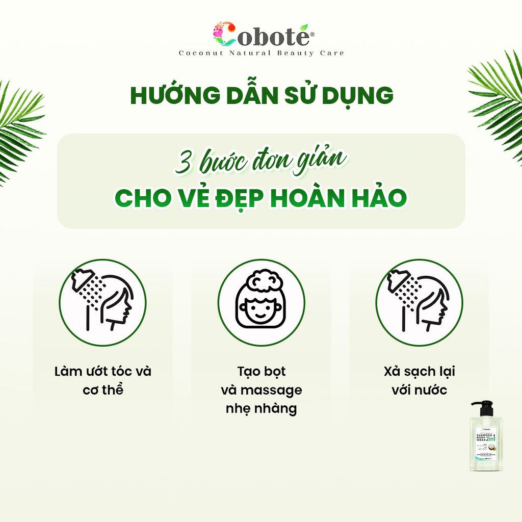 DẦU TẮM GỘI TOÀN THÂN 2IN1 - Coco Miracle Shampoo and Body Wash 2in1 280ml