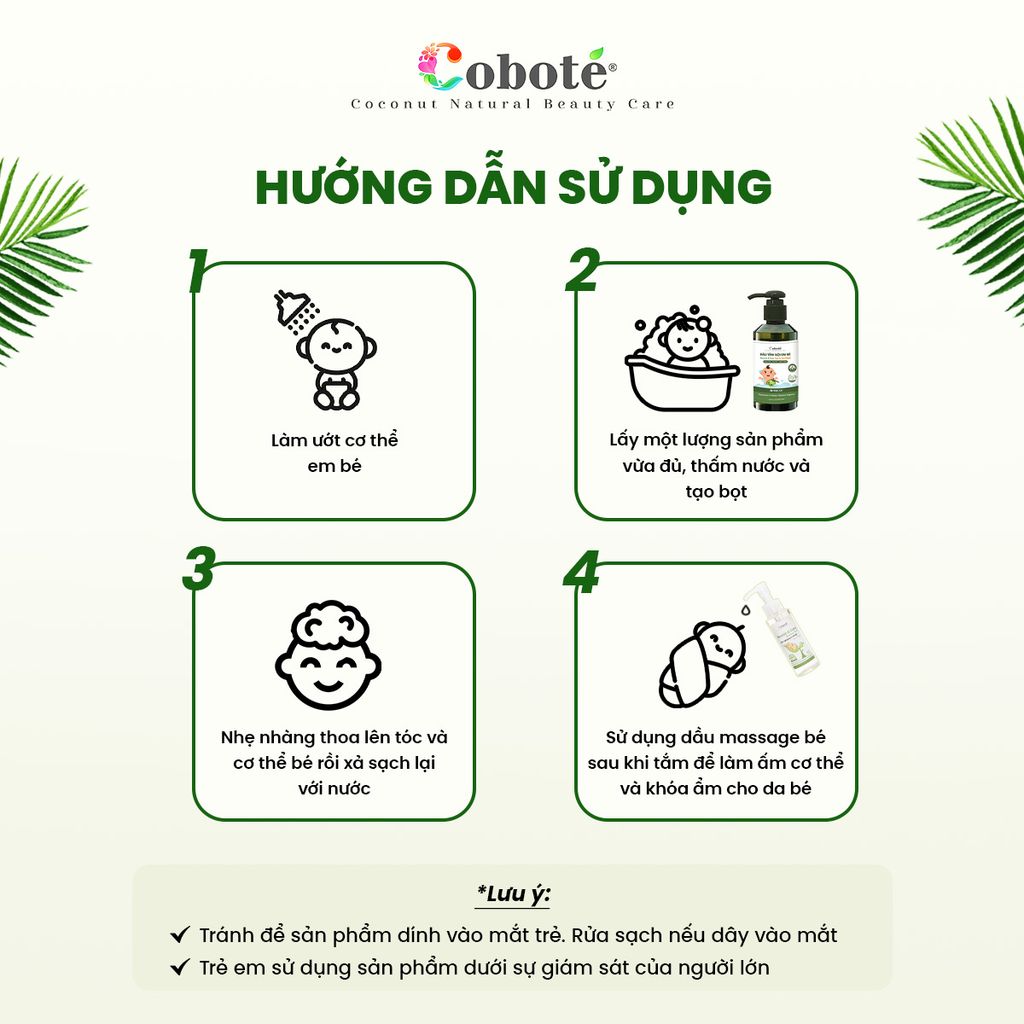 Dầu Tắm Gội Em Bé Coboté - Nourish & Care Top To Toe Wash 170ml