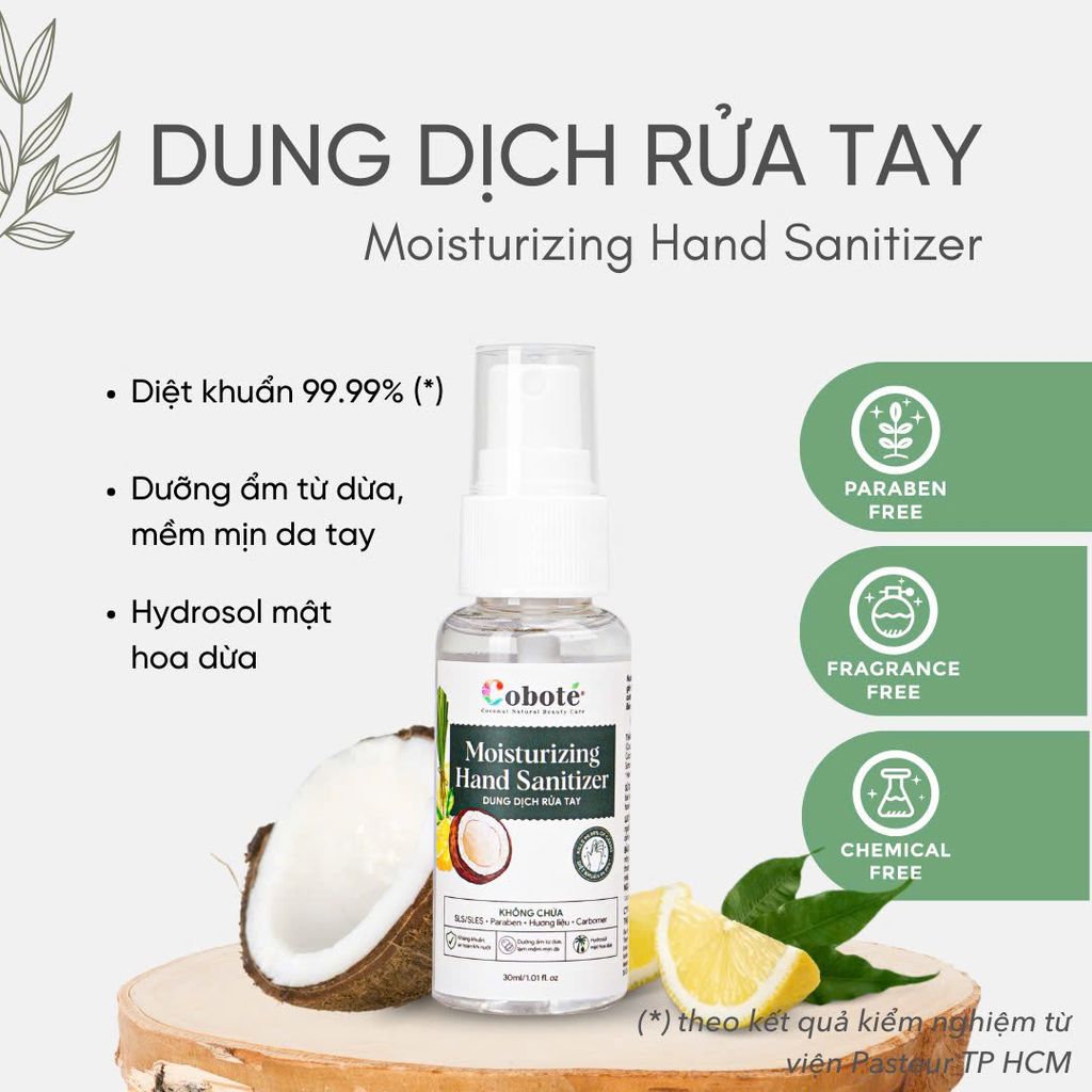 Nước rửa tay khô 30ml - Moisturizing Hand Sanitizer