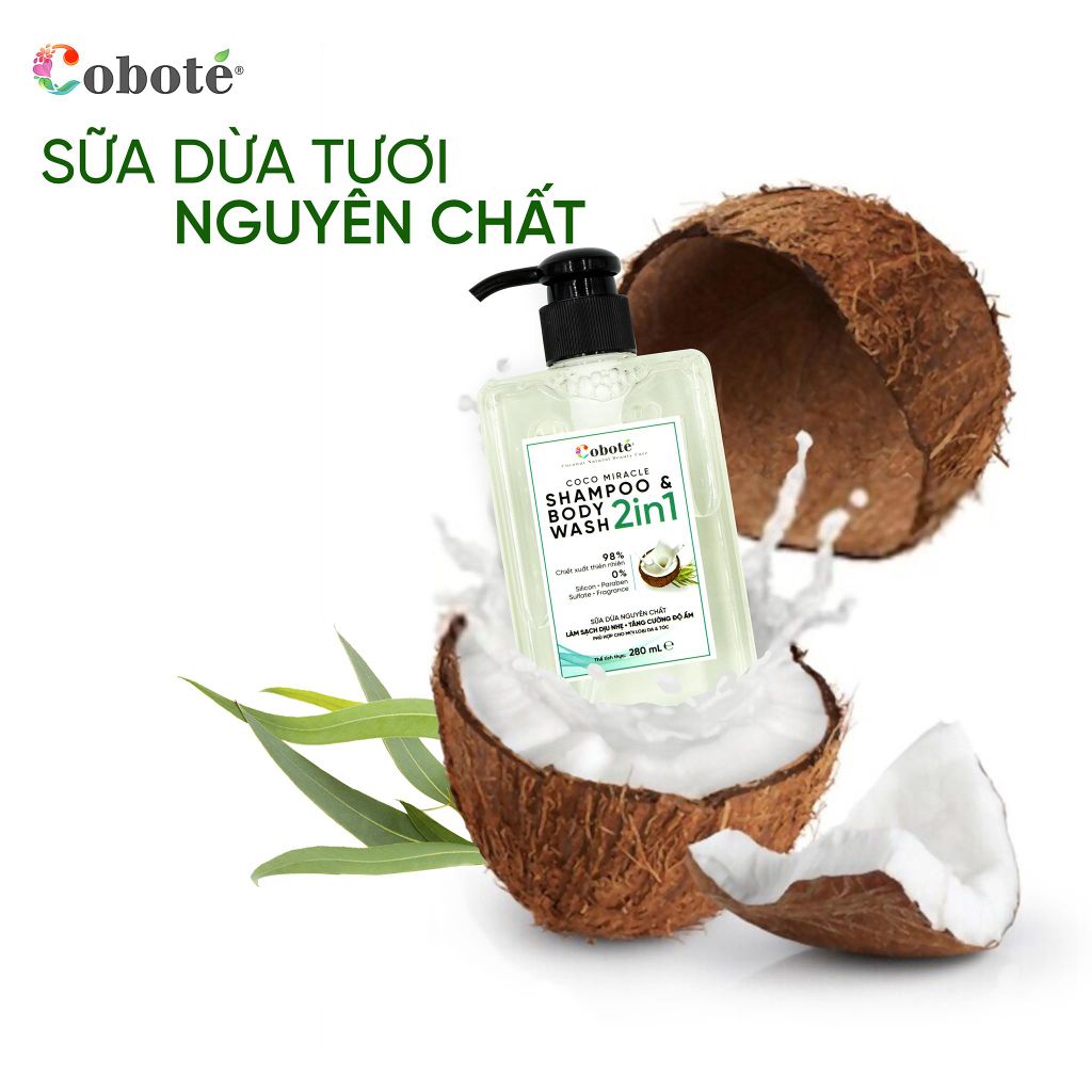 DẦU TẮM GỘI TOÀN THÂN 2IN1 - Coco Miracle Shampoo and Body Wash 2in1 280ml