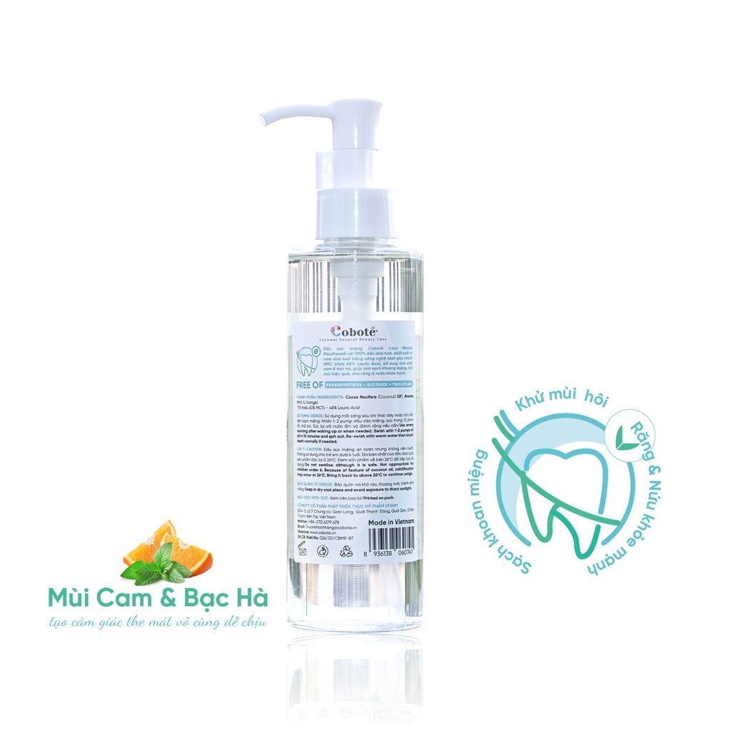 DẦU SÚC MIỆNG - Coco Miracle Mouthwash  200ml