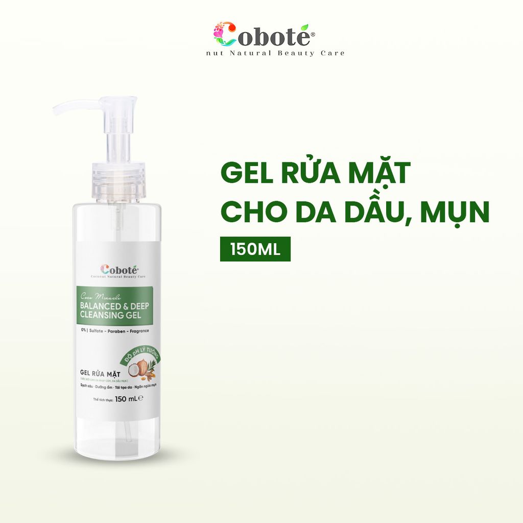 Gel Rửa mặt cho da dầu mụn nhạy cảm - Coco Miracle Balanced and Deep Cleansing Gel