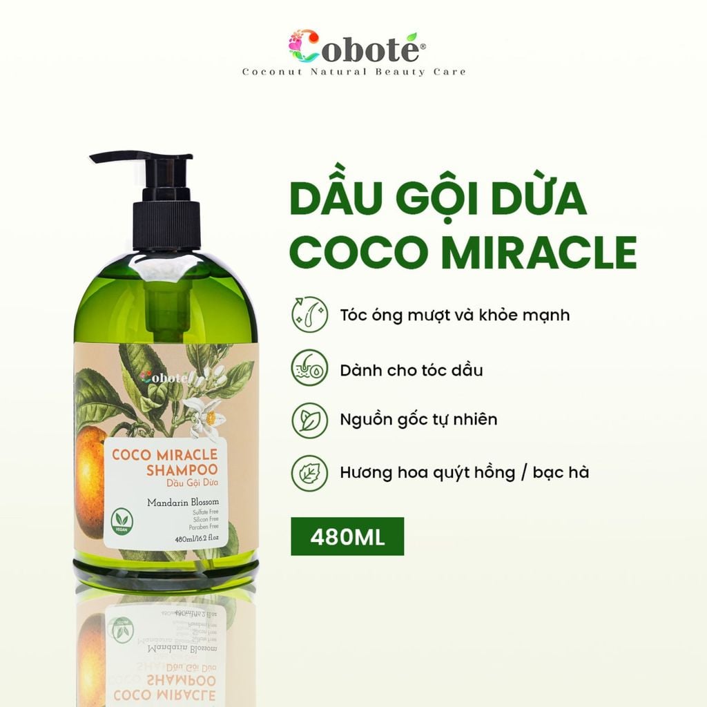 Dầu gội dừa - Coco Miracle Shampoo 480ml