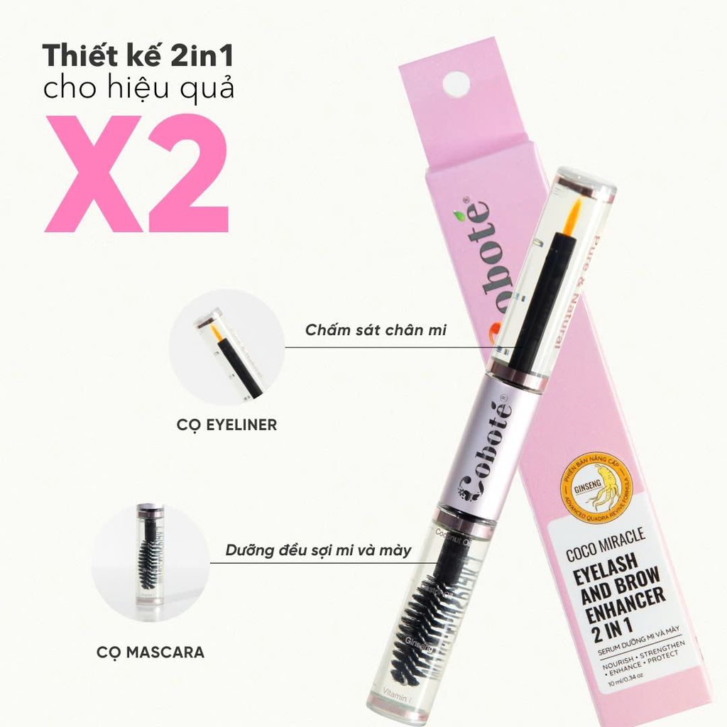 Serum Dưỡng Dài Mi & Mày 2in1 –  Coco Miracle Eyelash And Brow Enhancer 2in1 - 10ml