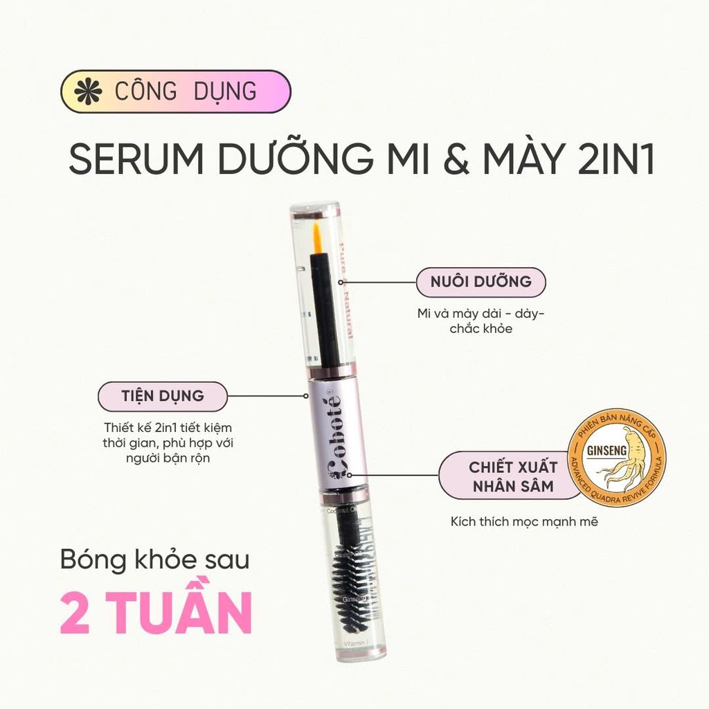 Serum Dưỡng Dài Mi & Mày 2in1 –  Coco Miracle Eyelash And Brow Enhancer 2in1 - 10ml