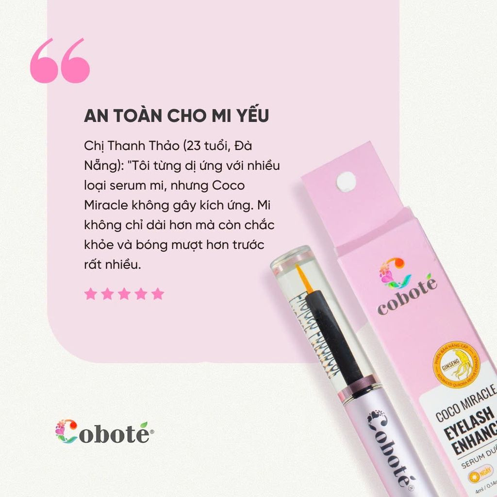 Serum Dưỡng Dài Mi Ban Ngày 4ml – Coco Miracle Eyelash Enhancer