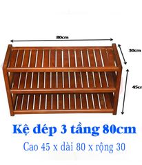 Kệ Dép 3 tầng rộng 80cm