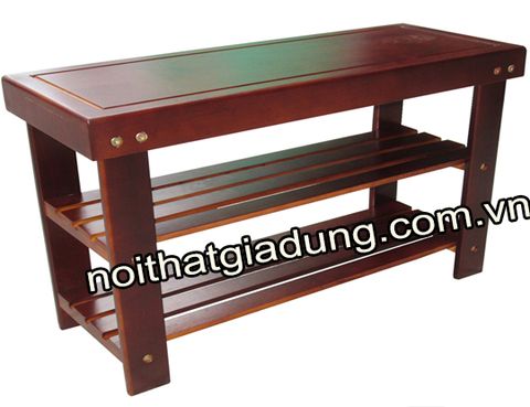 Kệ dép kết hợp ghế - Nâu