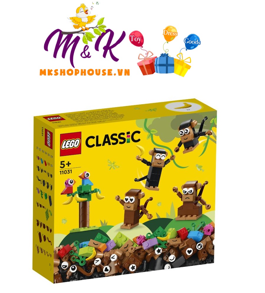 LEGO CLASSIC 11031 Bộ Gạch Sáng Tạo Khỉ Con Vui Nhộn