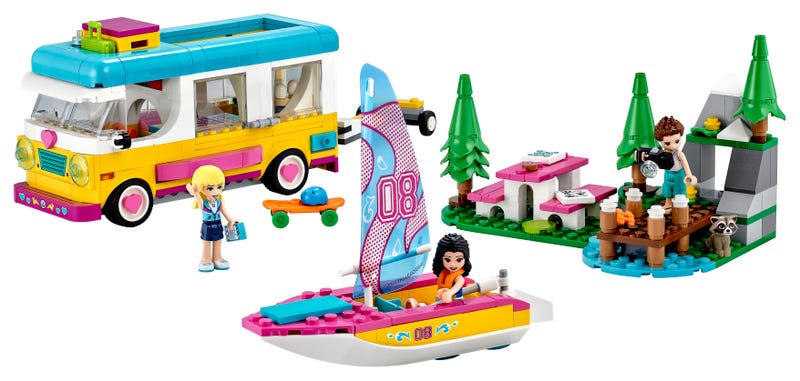 Cắm Trại Trong Rừng Xe Van và Thuyền Buồn - LEGO FRIENDS 41681