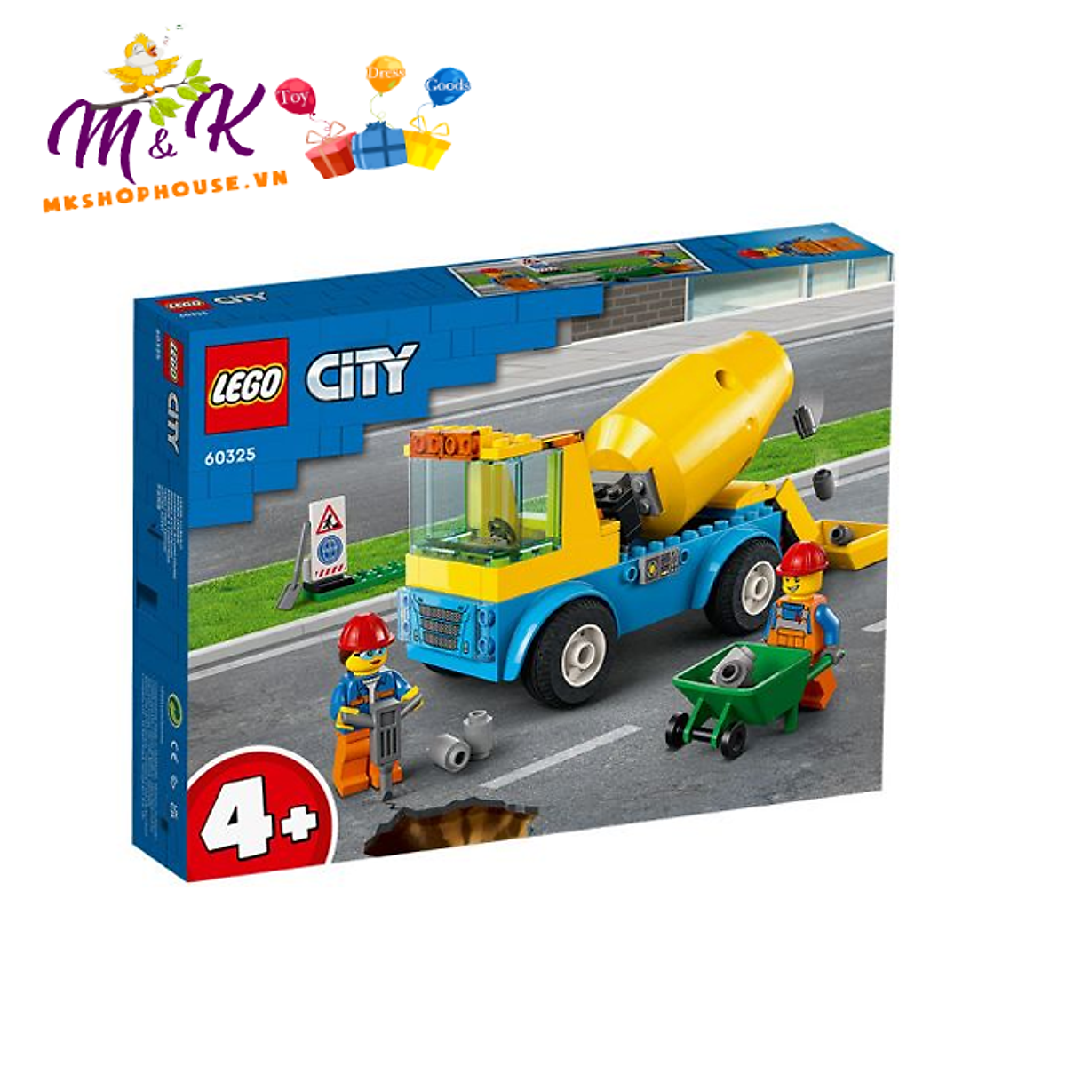 Đồ Chơi LEGO CITY Xe Trộn Xi Măng 60325