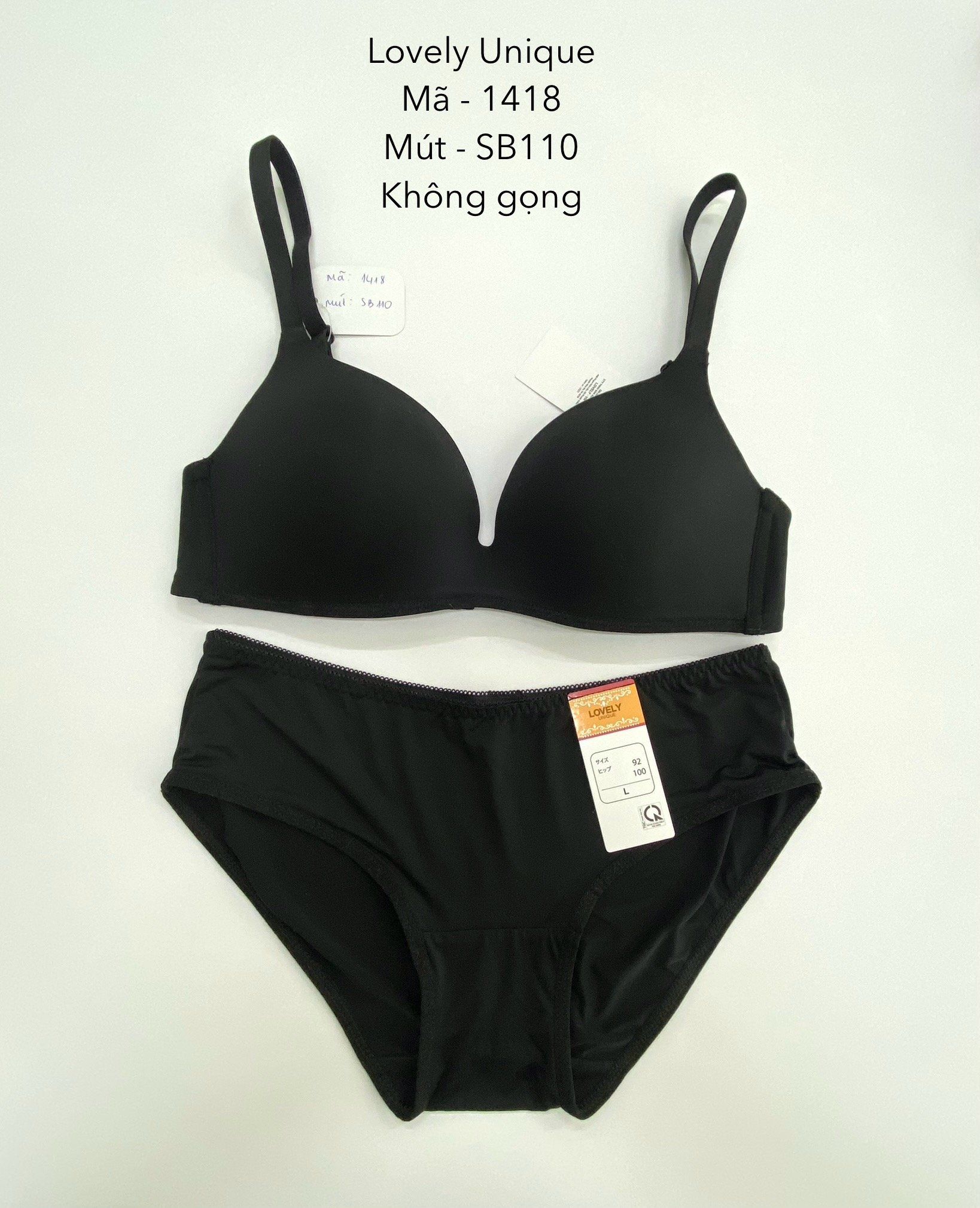 BỘ ĐỒ LÓT LOVELY UNIQUE 1418 - KHÔNG GỌNG