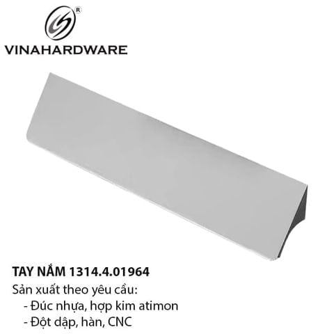 Tay nắm hợp kim nhôm dẹt vát cạnh Vinahardware - HD2006L192