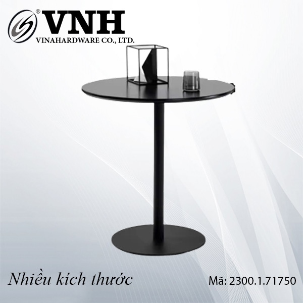 Bàn cafe chân trụ sắt, mặt ván MDF sơn PU Vinahardware - VNH043061