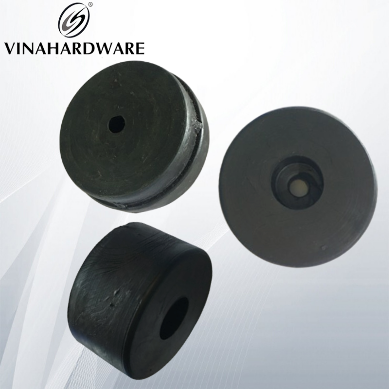 Đế cao su tròn Vinahardware phi 60 (nhiều loại) màu đen SP286357