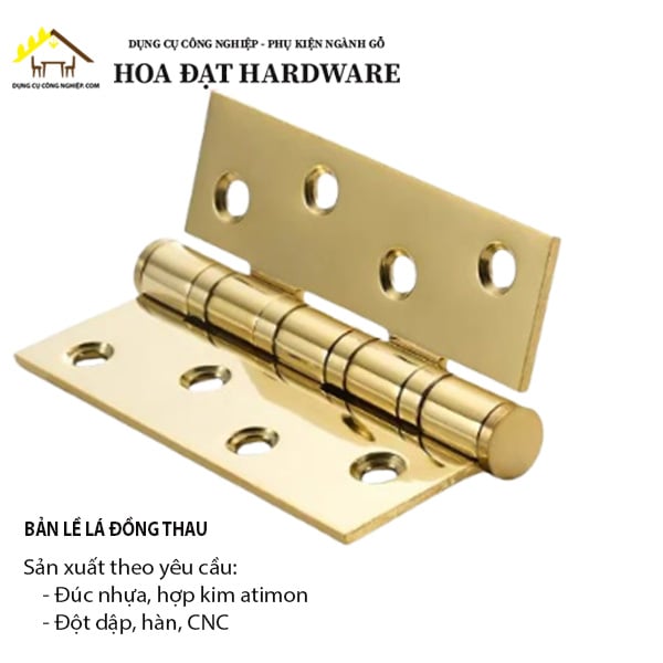 Bản lề lá cửa đi đồng thau