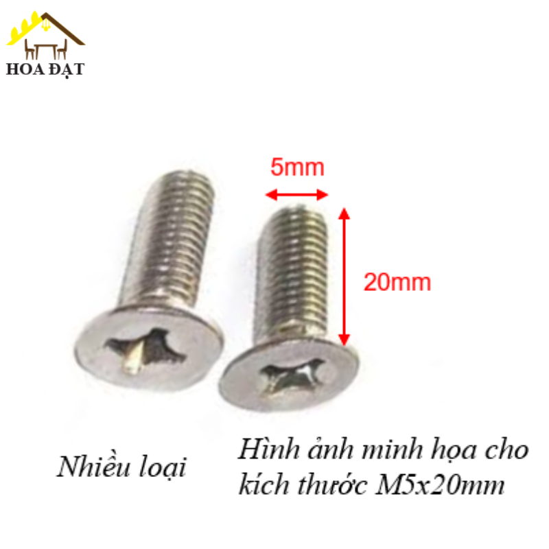 Bulong đầu côn bake Vinahardware loại M4, M5, M6, M8 màu trắng-HSS520B