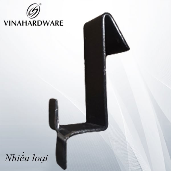 Pat móc treo Vinahardware kích thước 15x17x40x15x20x1.5mm, sơn đen mờ -P1517