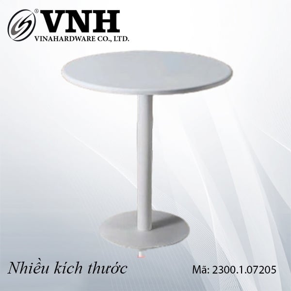 Bàn cafe chân thép, mặt bàn MDF, sơn trắng Vinahardware - VNH072024