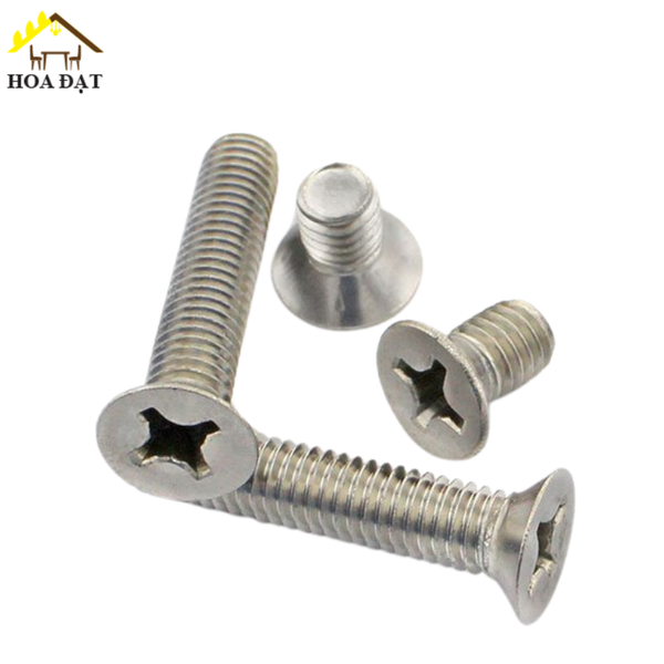 Bulong đầu côn bake Vinahardware loại M4, M5, M6, M8 màu trắng-HSS520B
