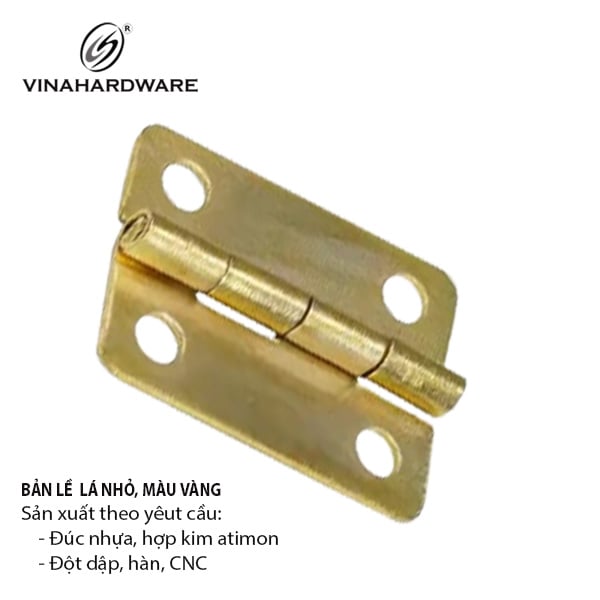 Bản lề lá nhỏ màu vàng Vinahardware