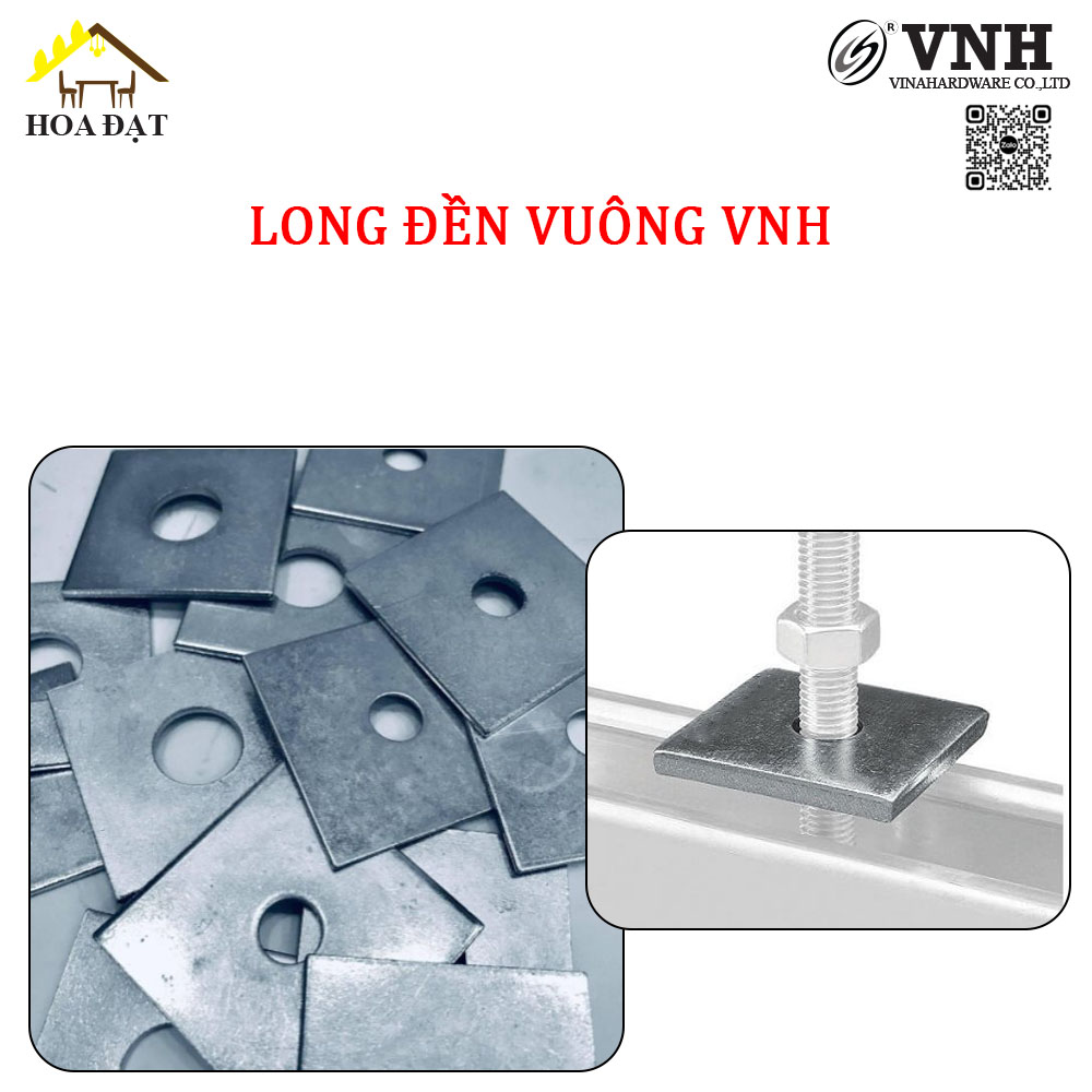 Pat ( Bas) sắt Vinahardware 17,5x17,5x2mm Lỗ M6 1608.1.17170