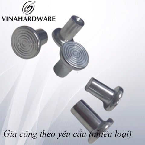 Chốt sắt có vân tròn Vinahardware kích thước 8x15 đầu 14, đặc ruột có xi VNH2208345X (kg)