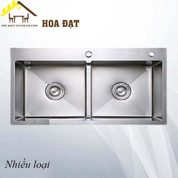 Chậu rửa bát Vinahardware, kèm khay, inox 304 - VNH28248