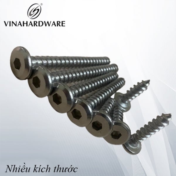 Vít gỗ lục giác chìm M7, inox 304 - VGLGC760IN