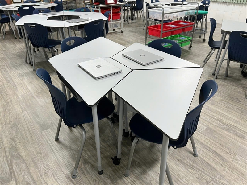 Bộ bàn hình than, sơn xám - VNH3307550