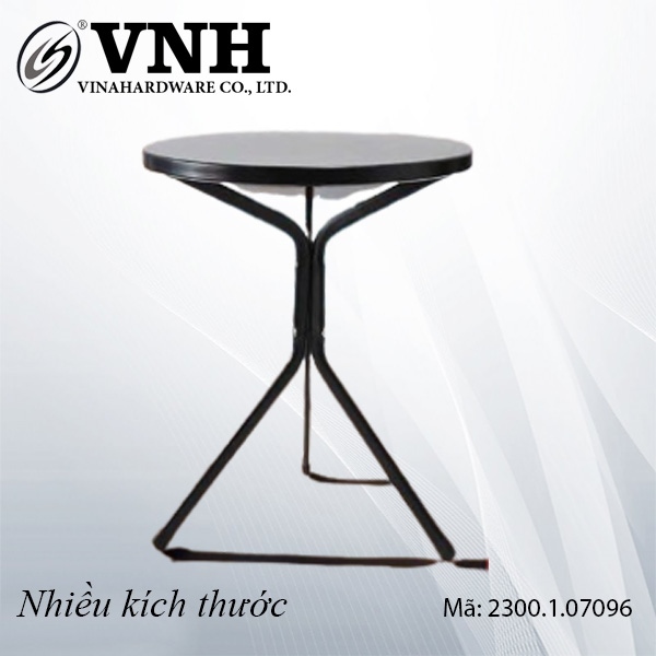 Bàn tròn sắt sơn tĩnh điện đen Vinahardware - VNH070924