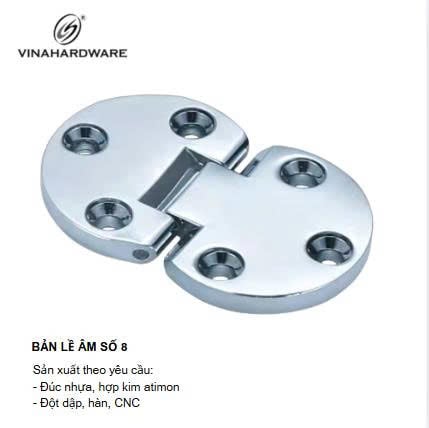 Bản lề âm số 8 loại nhỏ Vinahardware