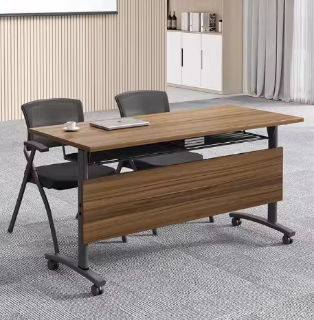 Bộ bàn học sinh xếp gọn có bánh xe, sơn đen mờ Vinahardware - VNH00011B