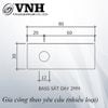 Bas sắt một lỗ Vinahardware kích thước 80x30x2mm, màu trắng - VNH80302