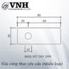 Bas sắt một lỗ Vinahardware kích thước 80x30x2mm, màu trắng - VNH80302