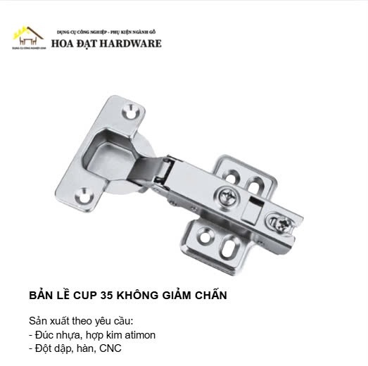 Bản lề bật đế cố định - loại thẳng