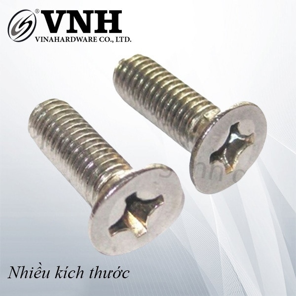 Bulong đầu côn bake Vinahardware kích thước M4, M5, M6 inox 304 - HSS0630IN