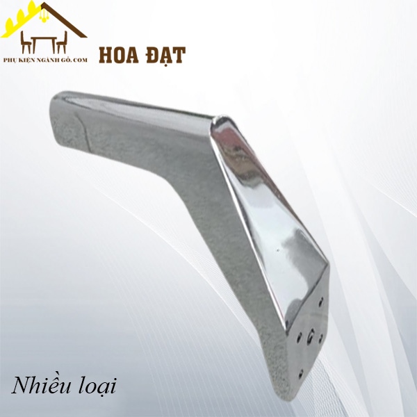 Chân kiềng sofa Vinahardware loại 150mm, màu trắng nikel - TA150NK