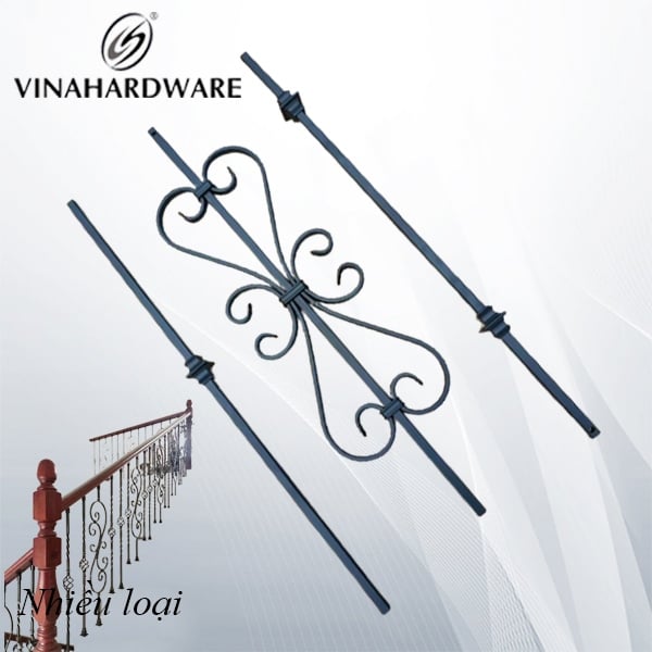 Gia công bộ hoa văn cầu thang lan can Vinahardware VNH053093-VNH053093