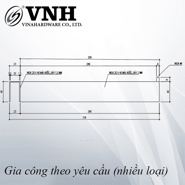 Bas đỡ kệ Vinahardware, inox 304 - VNH360602