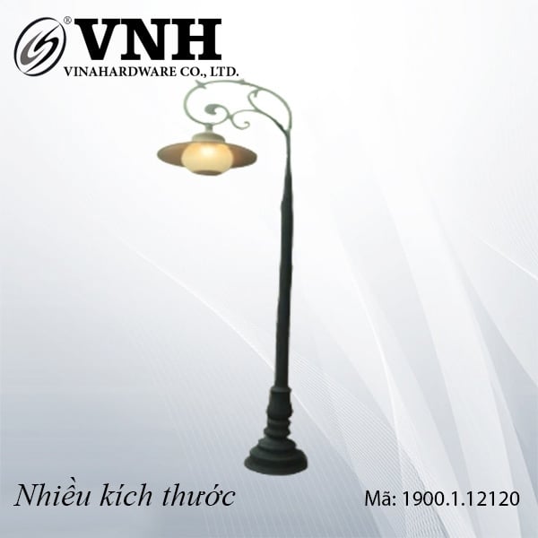 Cột đèn sân vườn ngoài trời, khung chân gang đúc Vinahardware - VNH104161