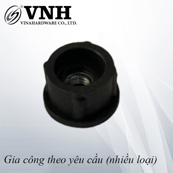 Nắp tăng phi 25mm, tán M8 gân thẳng, màu đen - VNH2584