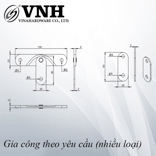 Bas sắt Vinahardware kích thước 100x20x2mm, bảy màu - VNH100202