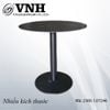 Bàn cafe khung chân sắt mặt đá, sơn đen Vinahardware - VNH072324