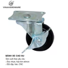 Bánh xe cao su đế bằng, có khóa, phi 50mm Vinahardware