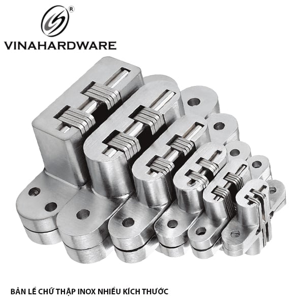 Bản lề chữ thập inox 304 cửa đi cửa tủ nhiều kích thước