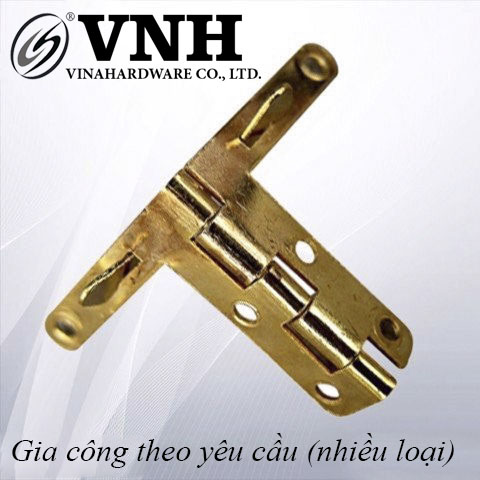 Bản lề lá cùi chỏ Vinahardware, màu vàng-H0111N