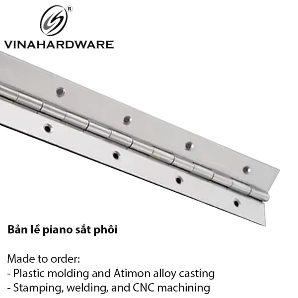Bản lề piano bản 80mm sắt phôi 1240.1.80110