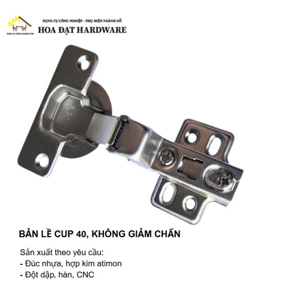 Bản lề cup 40, không giảm chấn YNQ